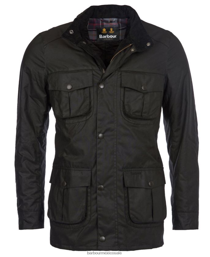 Barbour 8B6RFZ12 ropa aceituna hombres chaqueta de cera corbridge