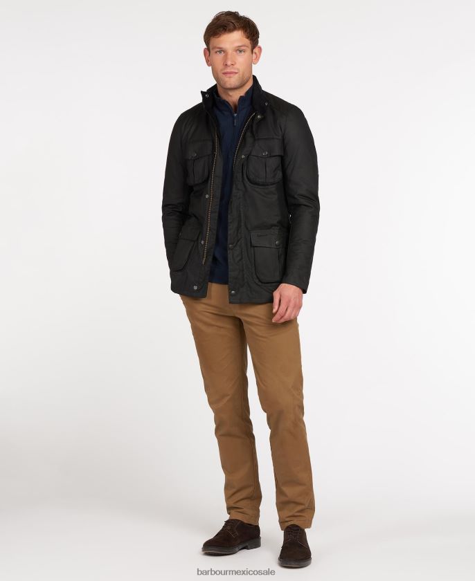 Barbour 8B6RFZ12 ropa aceituna hombres chaqueta de cera corbridge
