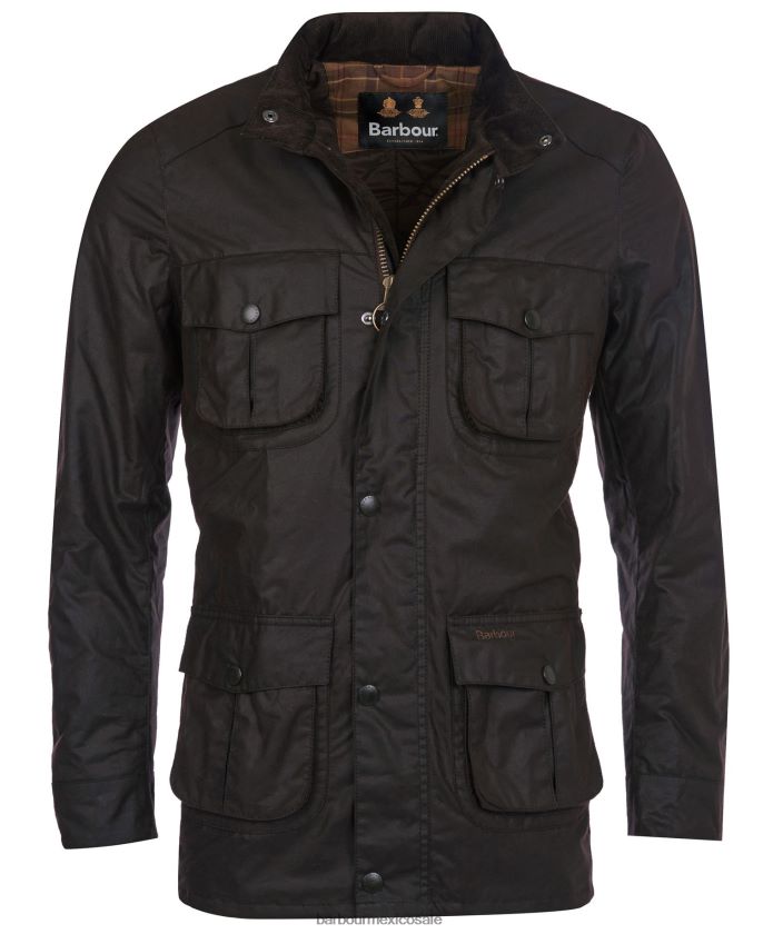 Barbour 8B6RFZ13 ropa aceituna hombres chaqueta de cera corbridge