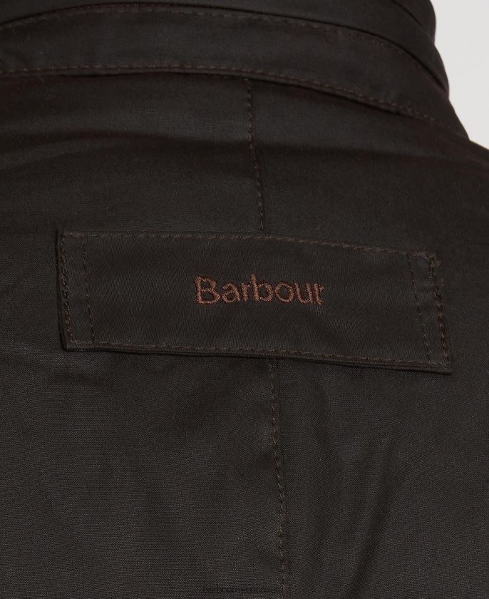 Barbour 8B6RFZ13 ropa aceituna hombres chaqueta de cera corbridge