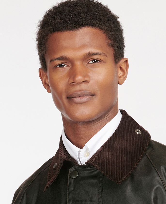 Barbour 8B6RFZ15 ropa negro hombres chaqueta beaufort de algodón encerado