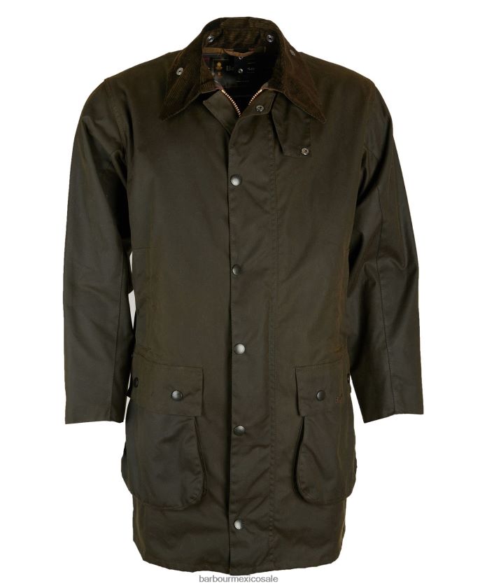 Barbour 8B6RFZ16 ropa aceituna hombres chaqueta clásica de cera de Northumbria