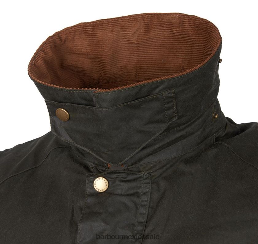Barbour 8B6RFZ17 ropa archivo de oliva hombres chaqueta encerada ashby ligera