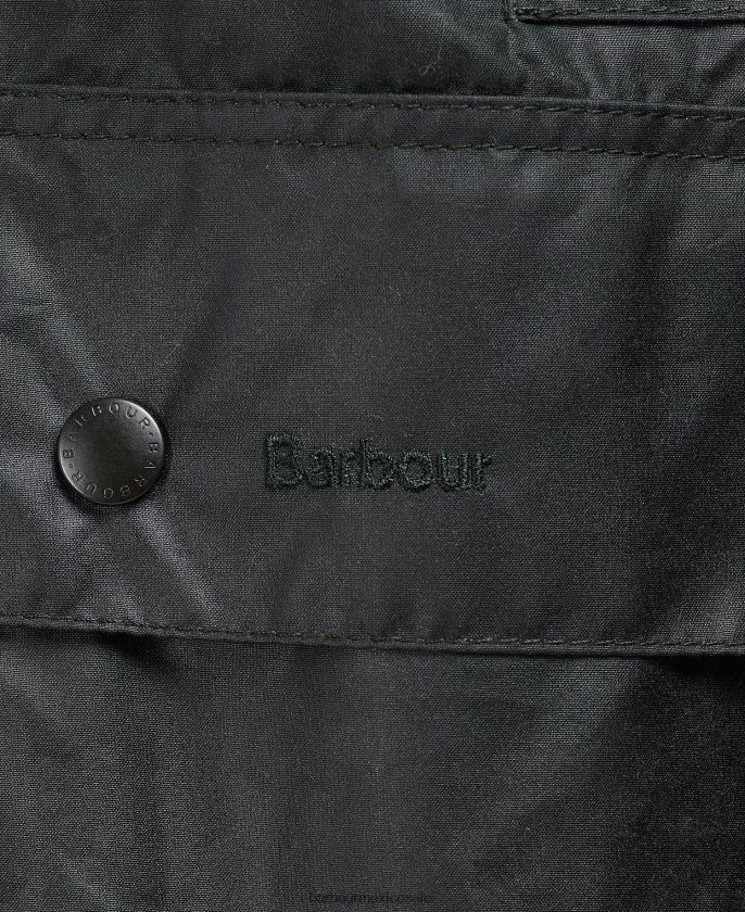 Barbour 8B6RFZ18 ropa Armada hombres chaqueta de cera con borde
