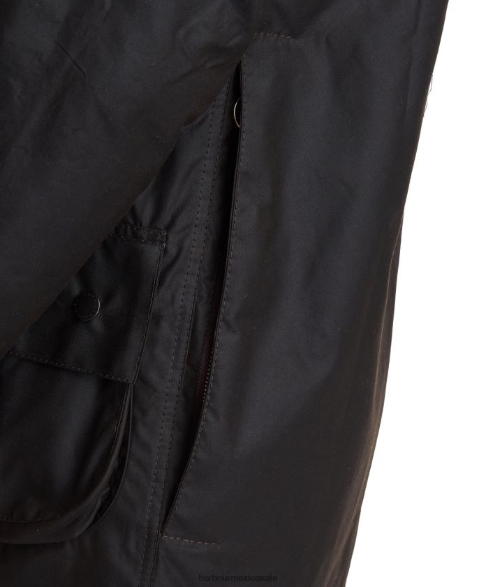 Barbour 8B6RFZ1 ropa aceituna hombres chaqueta de cera beaufort clásica