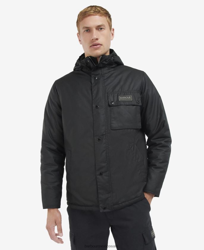 Barbour 8B6RFZ55 ropa negro clásico hombres chaqueta encerada westbourne