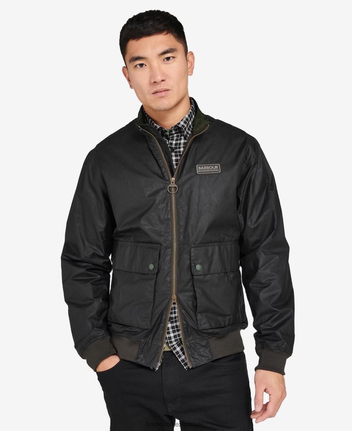 Barbour 8B6RFZ57 ropa sabio hombres chaqueta encerada colvile