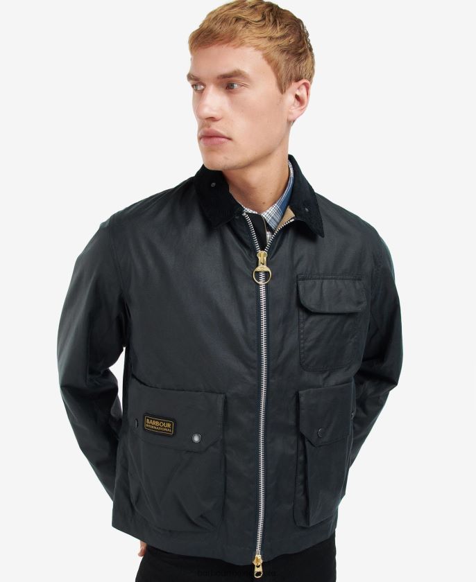 Barbour 8B6RFZ67 ropa arena hombres chaqueta encerada harlow