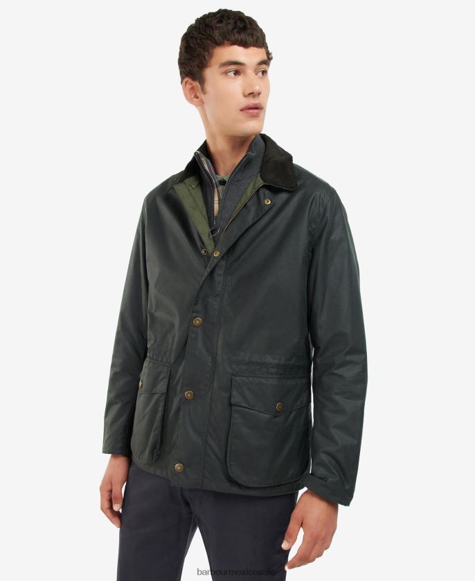 Barbour 8B6RFZ69 ropa azul marino clásico hombres chaqueta encerada kendle