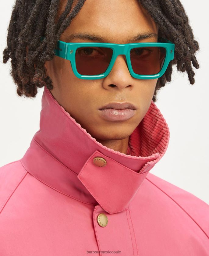 Palm Angels x Barbour 8B6RFZ72 ropa Rosa caliente hombres chaqueta de cera malik bedale