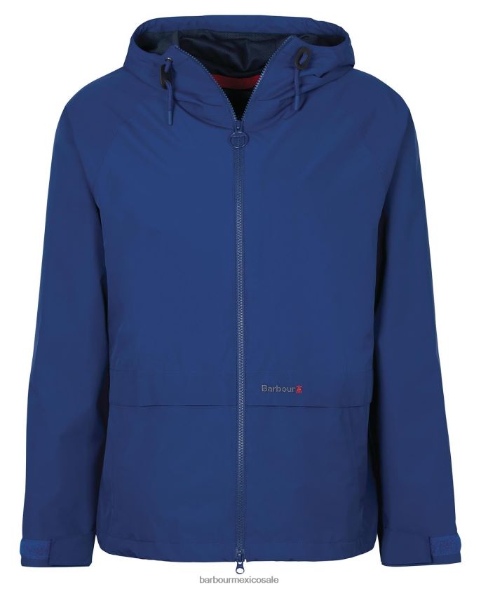 Barbour 8B6RFZ180 ropa azul tinta hombres chaqueta impermeable con bolsillos