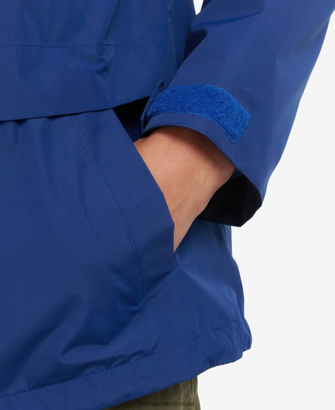 Barbour 8B6RFZ180 ropa azul tinta hombres chaqueta impermeable con bolsillos