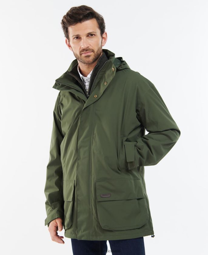 Barbour 8B6RFZ185 ropa aceituna hombres chaqueta swinton