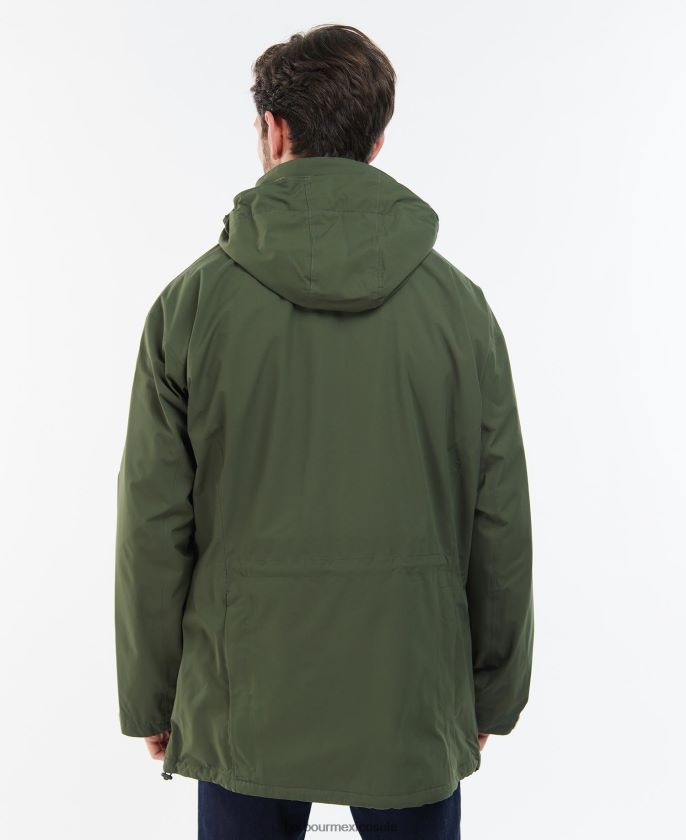 Barbour 8B6RFZ185 ropa aceituna hombres chaqueta swinton