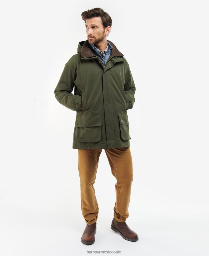 Barbour 8B6RFZ187 ropa aceituna hombres chaqueta beaconsfield