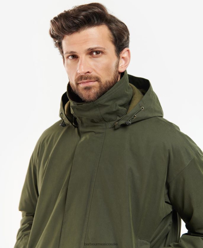 Barbour 8B6RFZ187 ropa aceituna hombres chaqueta beaconsfield
