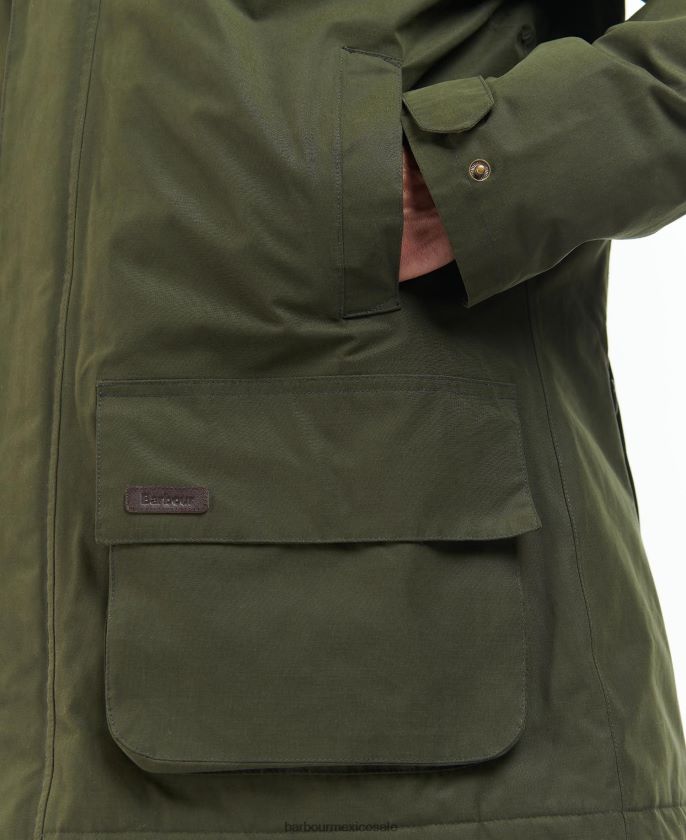 Barbour 8B6RFZ187 ropa aceituna hombres chaqueta beaconsfield