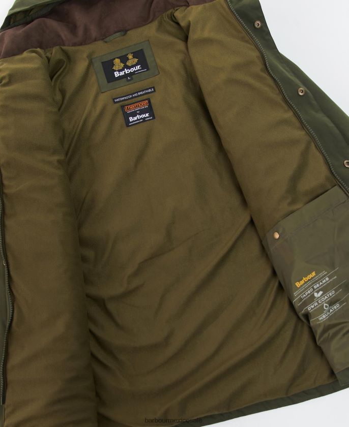 Barbour 8B6RFZ187 ropa aceituna hombres chaqueta beaconsfield