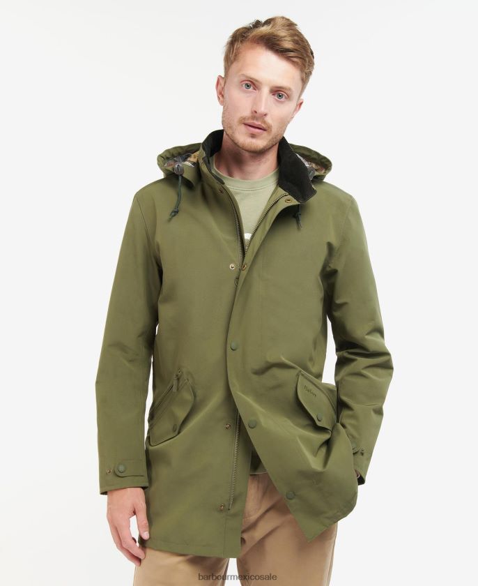 Barbour 8B6RFZ216 ropa algas marinas hombres impermeable chelsea mac impermeable