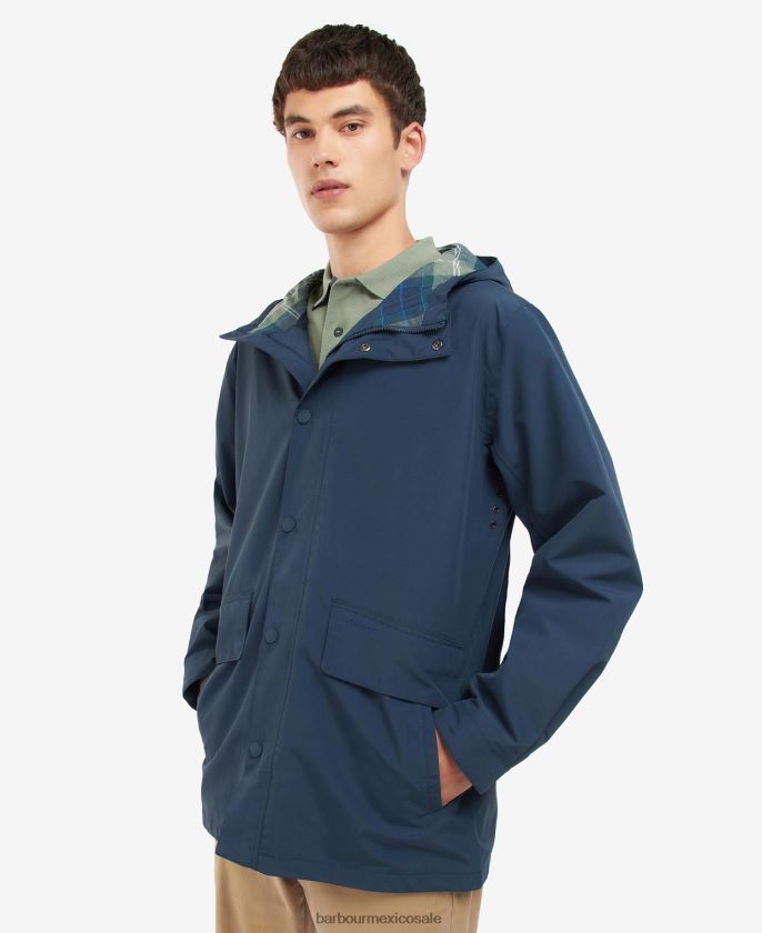 Barbour 8B6RFZ171 ropa azul marino clásico hombres parka impermeable de la ciudad de verano