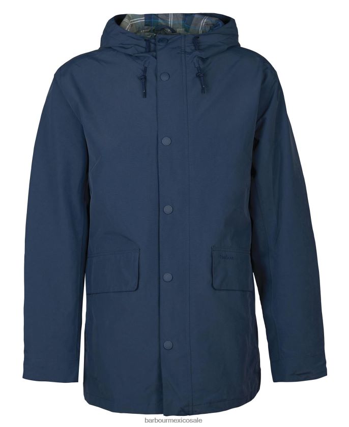 Barbour 8B6RFZ171 ropa azul marino clásico hombres parka impermeable de la ciudad de verano