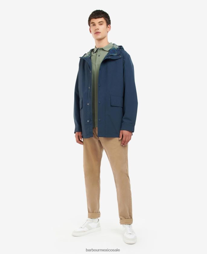 Barbour 8B6RFZ171 ropa azul marino clásico hombres parka impermeable de la ciudad de verano