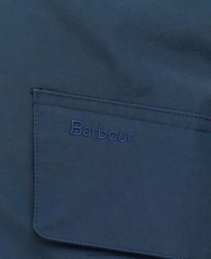 Barbour 8B6RFZ171 ropa azul marino clásico hombres parka impermeable de la ciudad de verano