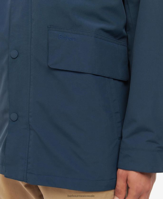 Barbour 8B6RFZ171 ropa azul marino clásico hombres parka impermeable de la ciudad de verano