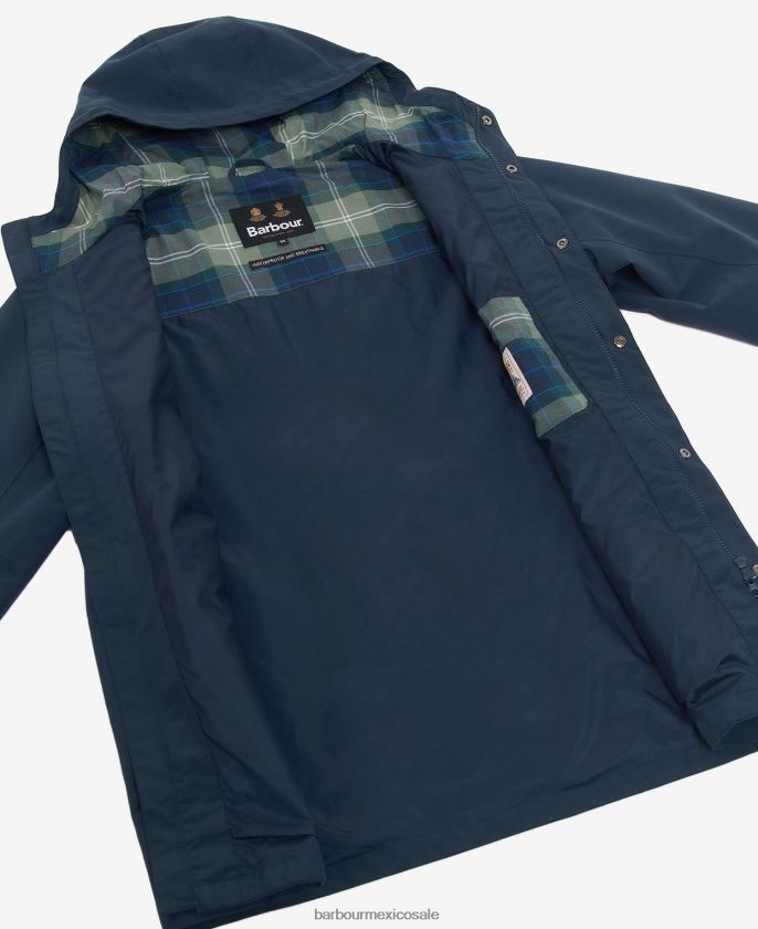 Barbour 8B6RFZ171 ropa azul marino clásico hombres parka impermeable de la ciudad de verano