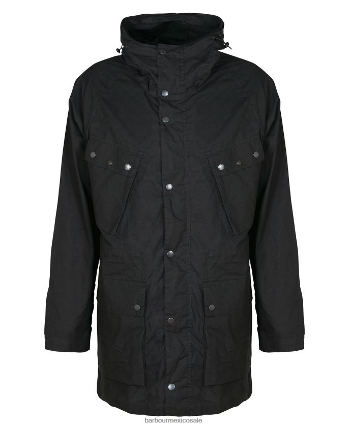 Barbour 8B6RFZ176 ropa negro clásico hombres abrigo parka informal