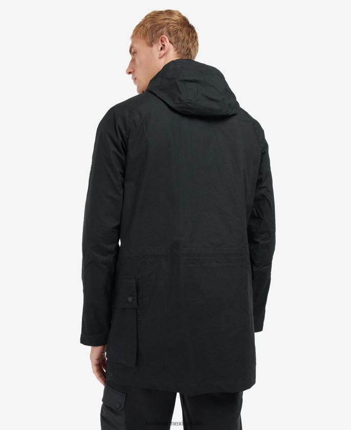 Barbour 8B6RFZ176 ropa negro clásico hombres abrigo parka informal