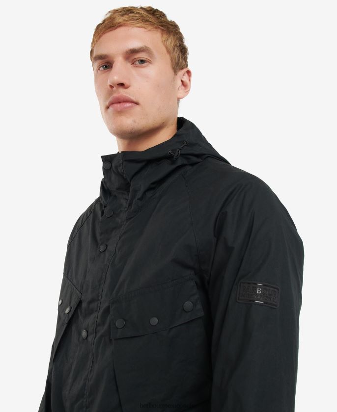 Barbour 8B6RFZ176 ropa negro clásico hombres abrigo parka informal