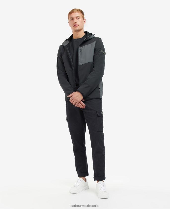 Barbour 8B6RFZ1134 ropa negro clásico hombres chaqueta merciana de forro polar y forro polar