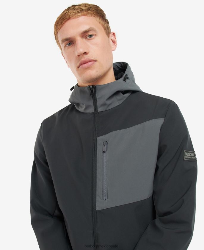 Barbour 8B6RFZ1134 ropa negro clásico hombres chaqueta merciana de forro polar y forro polar