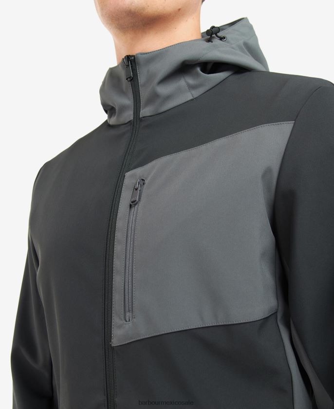 Barbour 8B6RFZ1134 ropa negro clásico hombres chaqueta merciana de forro polar y forro polar