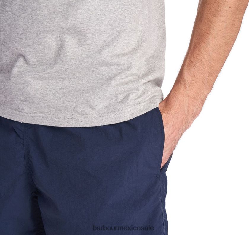 Barbour 8B6RFZ1142 ropa aceituna hombres shorts de playa de 5'' con logo esencial