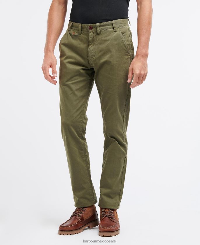 Barbour 8B6RFZ1143 ropa hiedra verde hombres pantalones neuston de sarga