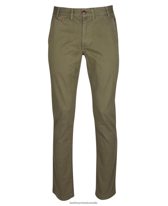 Barbour 8B6RFZ1143 ropa hiedra verde hombres pantalones neuston de sarga