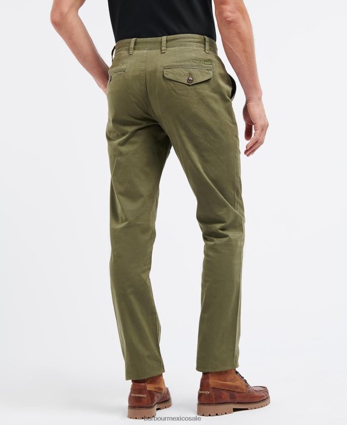 Barbour 8B6RFZ1143 ropa hiedra verde hombres pantalones neuston de sarga