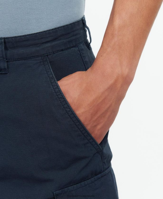 Barbour 8B6RFZ1150 ropa hiedra verde hombres shorts cargo esenciales de ripstop