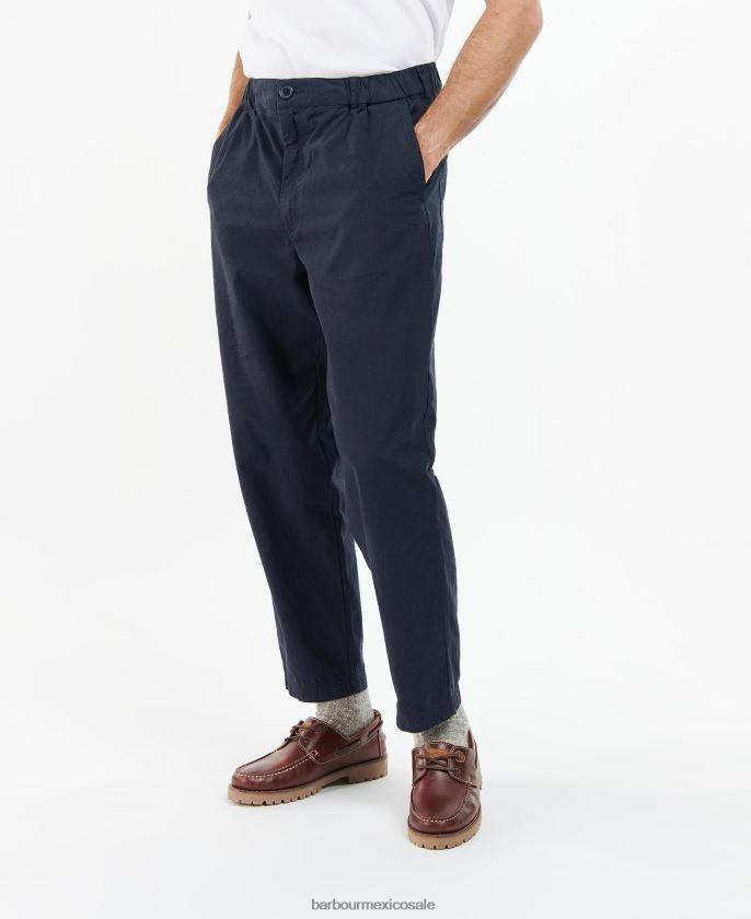 Barbour 8B6RFZ1162 ropa Armada hombres pantalones de sarga highgate