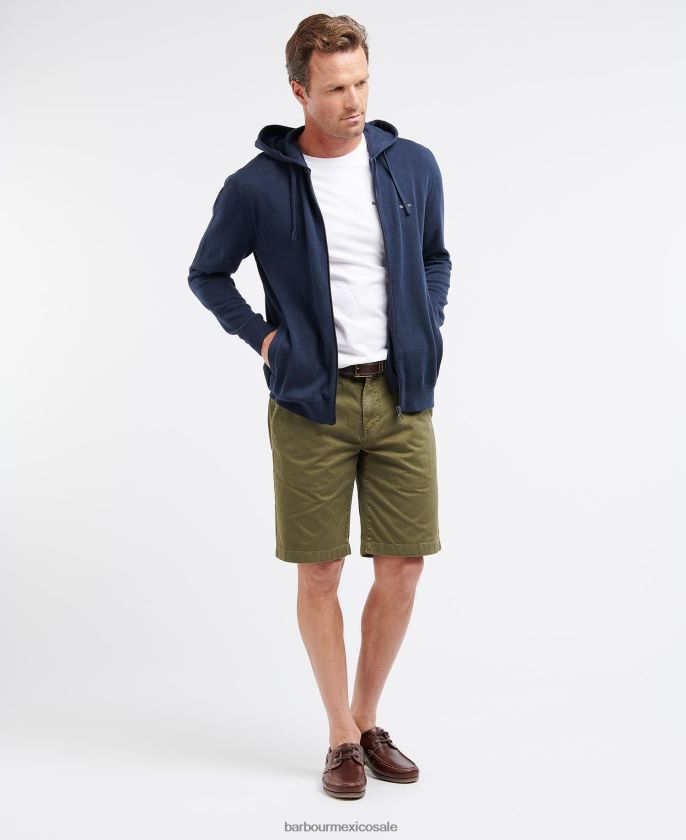 Barbour 8B6RFZ1173 ropa fuerza azul hombres shorts de sarga neuston