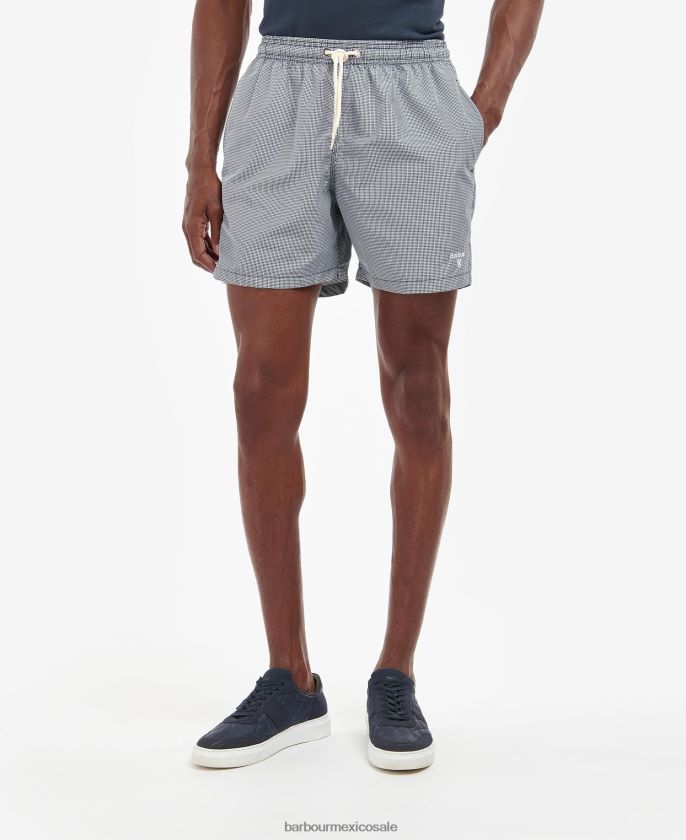 Barbour 8B6RFZ1219 ropa rojo clásico hombres shorts de playa a cuadros