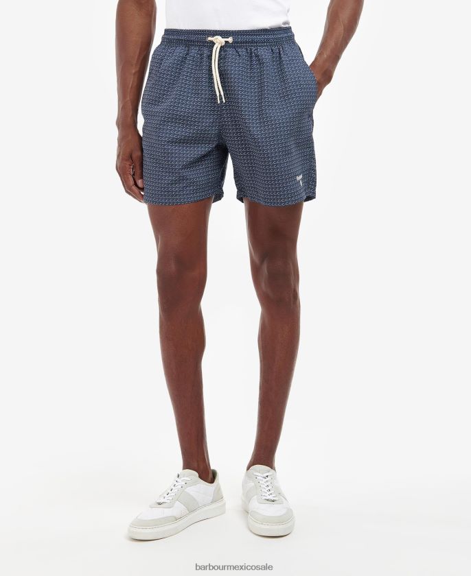 Barbour 8B6RFZ1223 ropa azul marino clásico hombres shorts de playa de marea