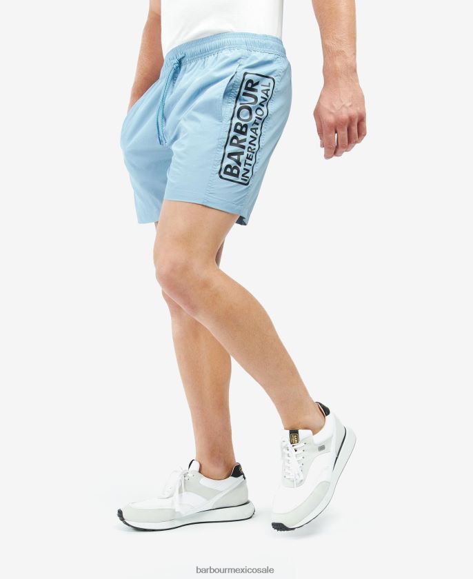 Barbour 8B6RFZ1228 ropa cielo nocturno hombres shorts de playa con logo grande