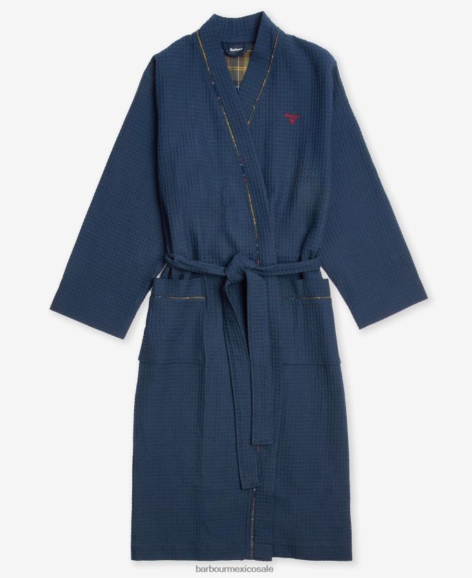 Barbour 8B6RFZ1238 ropa azul marino clásico hombres túnica de noche de hadriano