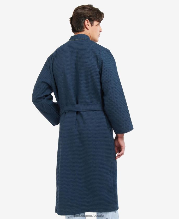 Barbour 8B6RFZ1238 ropa azul marino clásico hombres túnica de noche de hadriano