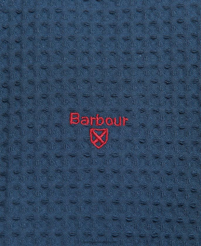 Barbour 8B6RFZ1238 ropa azul marino clásico hombres túnica de noche de hadriano