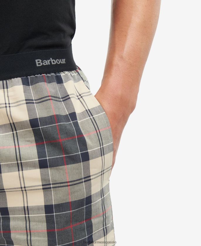 Barbour 8B6RFZ1240 ropa tartán azul marino de verano hombres conjunto pijama bailes