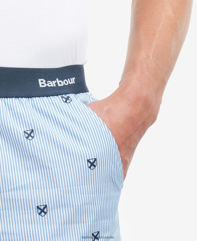 Barbour 8B6RFZ1241 ropa azul clásico hombres pijama de tomas